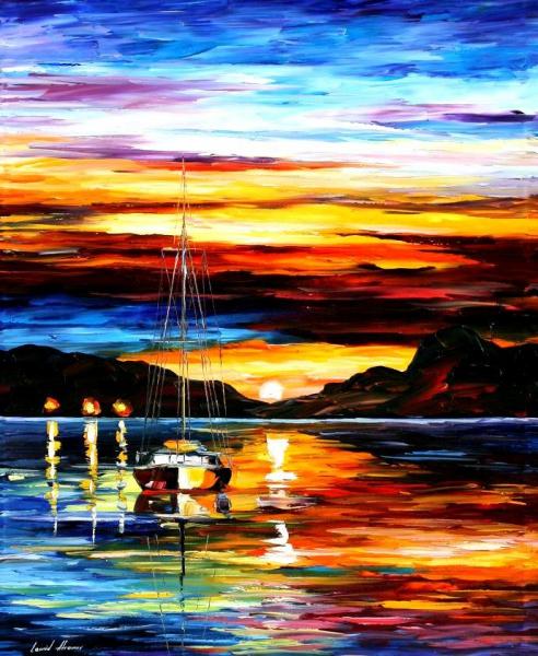 Drowned Sunset by Leonid Afremov