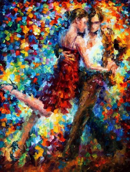 Emotional Tango by Leonid Afremov Oil Painting Reproductions