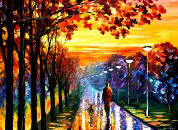 Evening Stroll I by Leonid Afremov