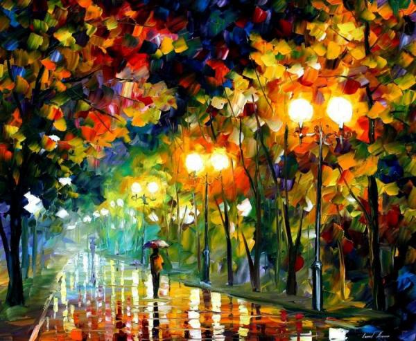 Fall Alley_1 by Leonid Afremov