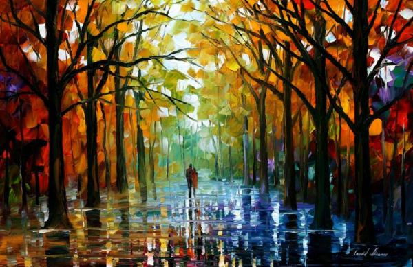 Fall Date by Leonid Afremov Oil Painting Reproductions