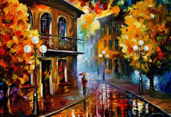 Fall Rain by Leonid Afremov
