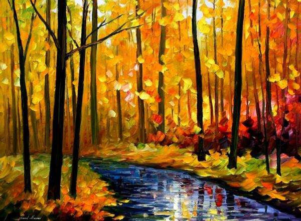 Fall Stream by Leonid Afremov