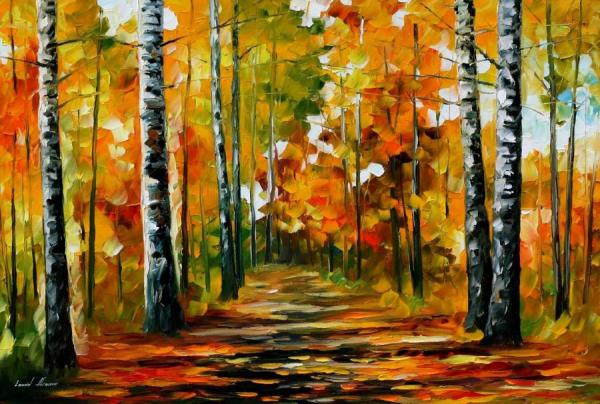 Fiesta Of Birches by Leonid Afremov