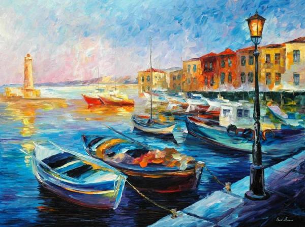 Fishing Boats by Leonid Afremov