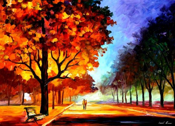 Flaming Night by Leonid Afremov Oil Painting Reproductions