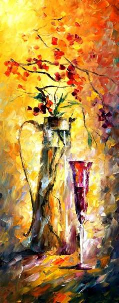 Flowers And Wine by Leonid Afremov