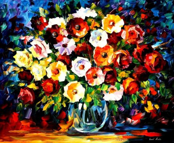 Flowers Of Love by Leonid Afremov