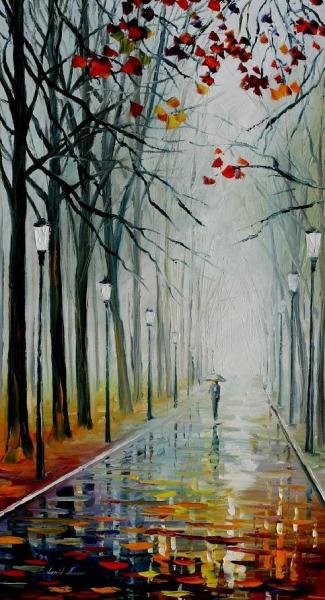 Fog In The Park by Leonid Afremov