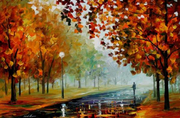 Foggy Autumn by Leonid Afremov