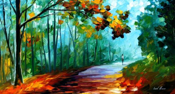 Fresh Forest by Leonid Afremov Oil Painting Reproductions