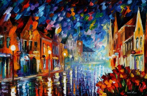 Frozen Night by Leonid Afremov Oil Painting Reproductions