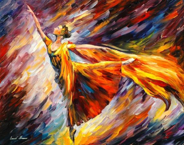 Gold Wave by Leonid Afremov