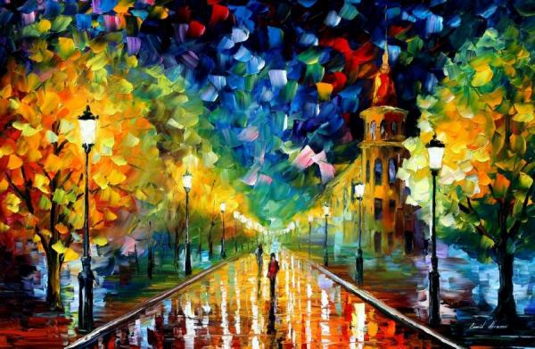 Gold Winter by Leonid Afremov