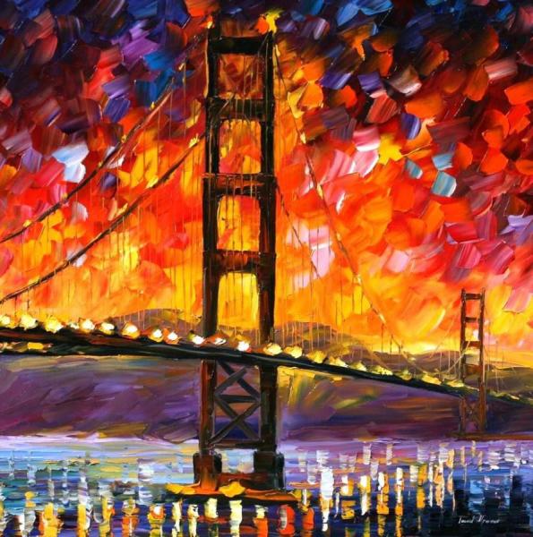 Golden Gate Bridge by Leonid Afremov