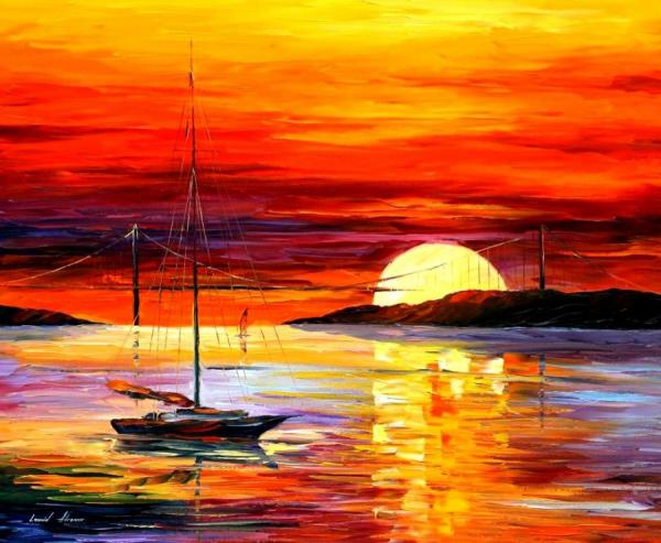 Golden Gate Bridge By The Sunset by Leonid Afremov