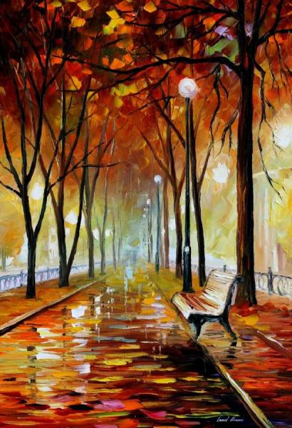 Golden Park by Leonid Afremov