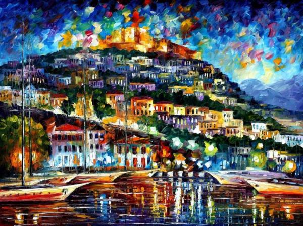 Greece Lesbos Island by Leonid Afremov