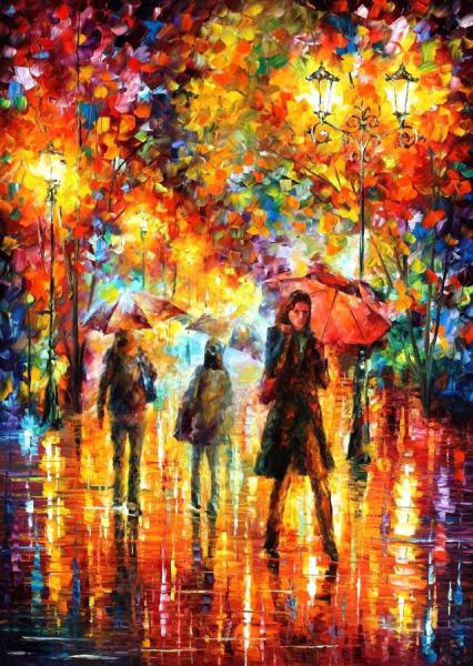 Hesitation Of The Rain by Leonid Afremov