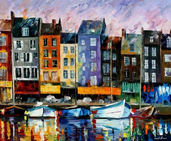 Honfleur,normandie by Leonid Afremov