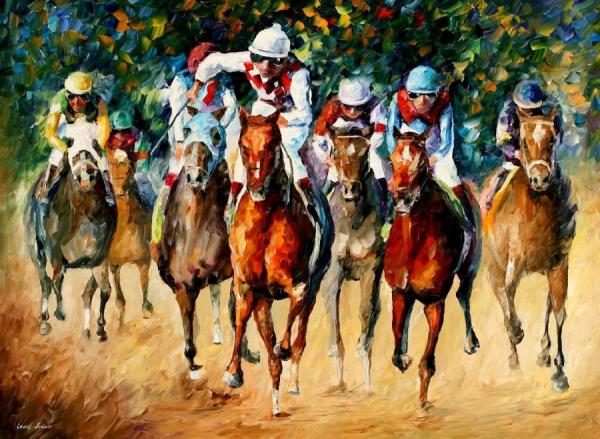 Horse Race by Leonid Afremov
