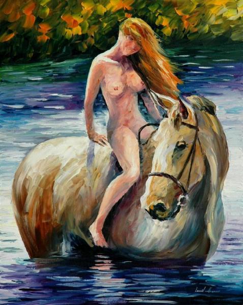 Horsewoman by Leonid Afremov