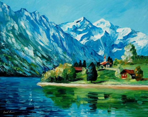Icy Mountain by Leonid Afremov