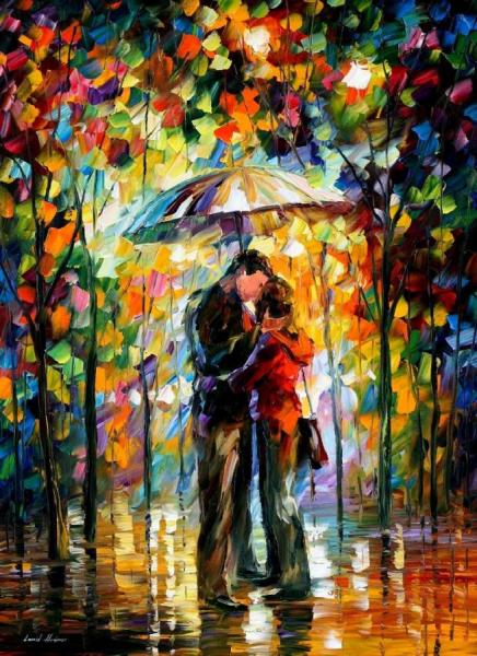 Kiss In The Park by Leonid Afremov