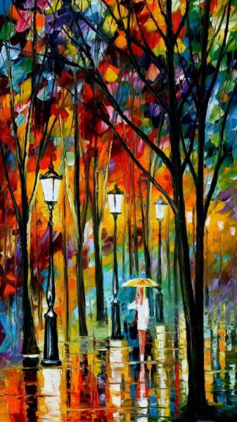 Lady In White_1 by Leonid Afremov