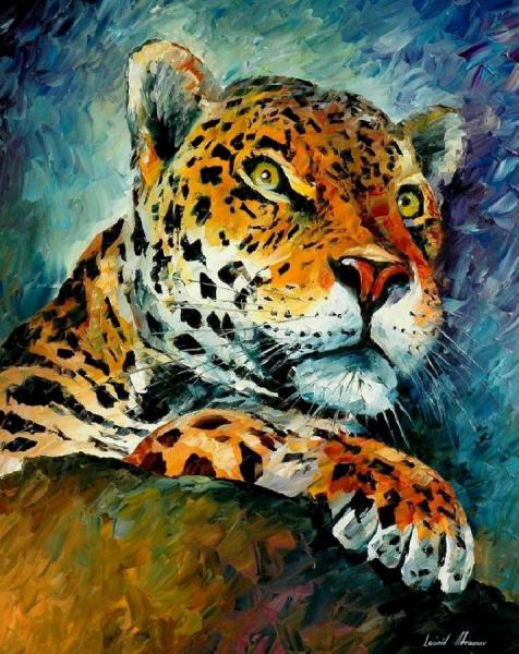 Leopard by Leonid Afremov