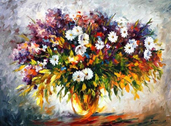 Lilac And Camomiles by Leonid Afremov