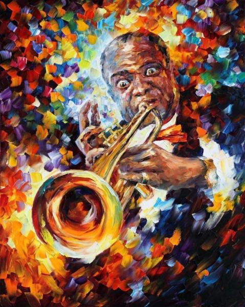 Louis Armstrong I by Leonid Afremov