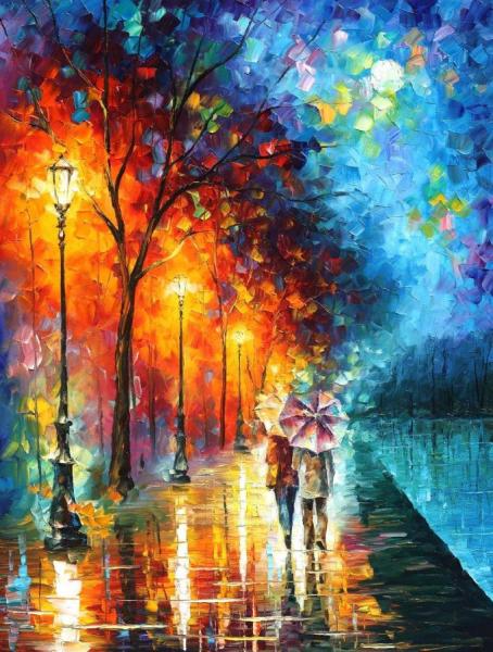 Love By The Lake by Leonid Afremov