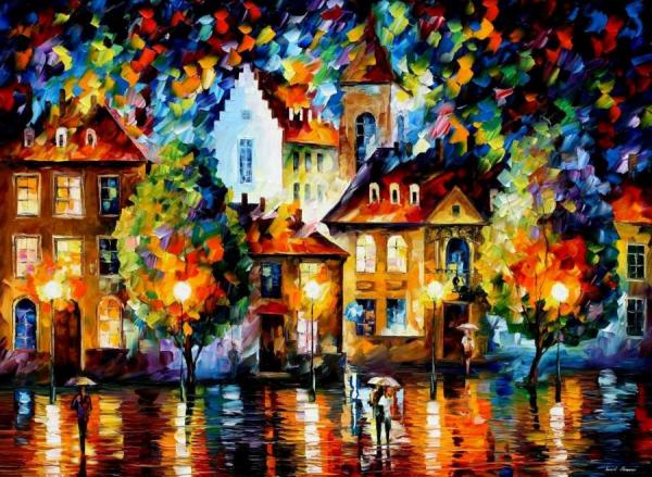 Luxemburg Night by Leonid Afremov