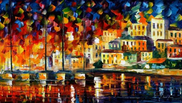 Mediterranean Mood by Leonid Afremov Oil Painting Reproductions