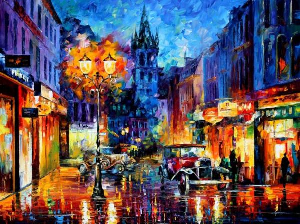 Miami by Leonid Afremov Oil Painting Reproductions