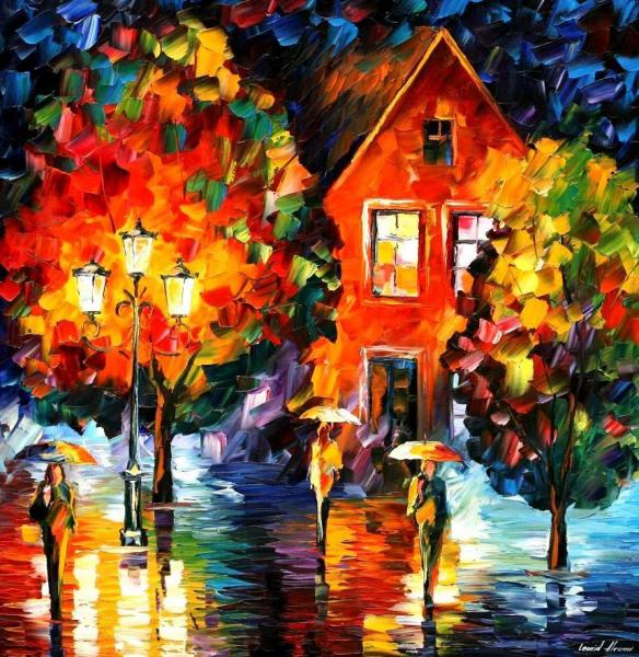 Midnight Rain by Leonid Afremov