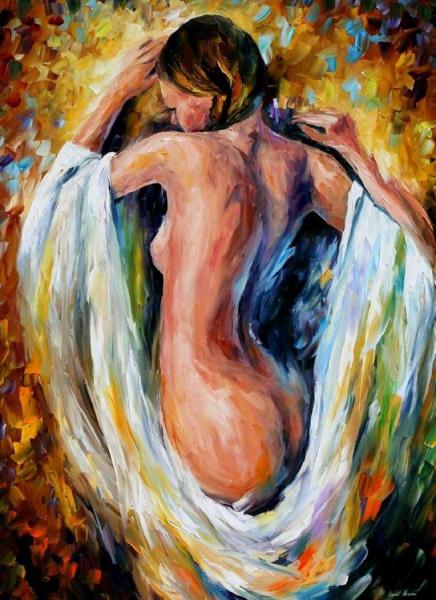 Modest Girl by Leonid Afremov