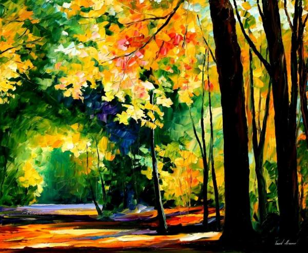 Morning Forest by Leonid Afremov