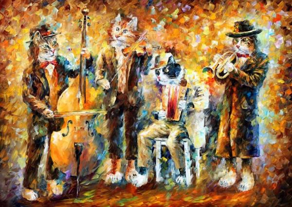 Musical Cats by Leonid Afremov