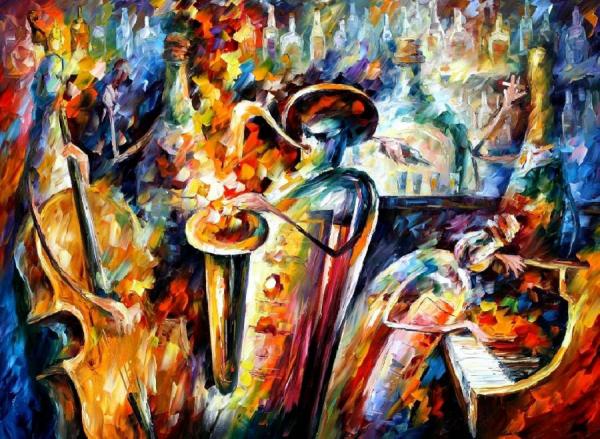 Musicians by Leonid Afremov Oil Painting Reproductions