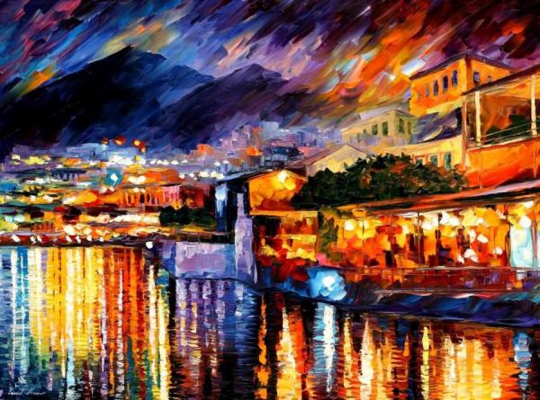 Naples,vesuvius by Leonid Afremov