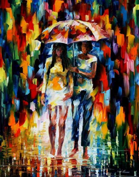 Nder The Downpour by Leonid Afremov
