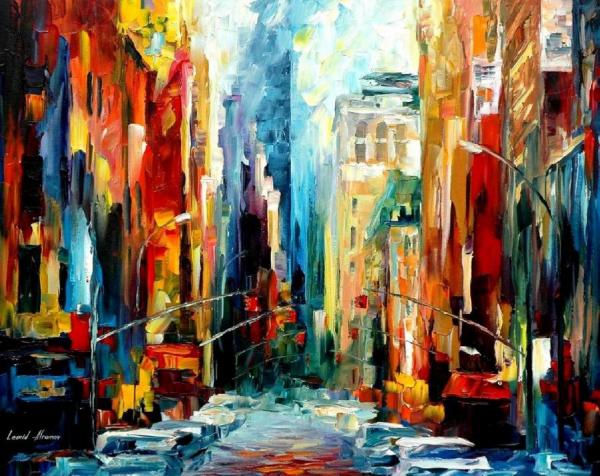 New York,early Morning by Leonid Afremov