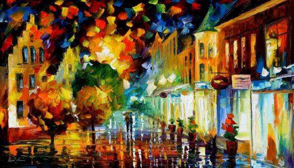 Night Attraction by Leonid Afremov