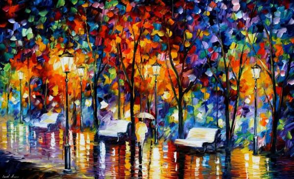 Night Copenhagen by Leonid Afremov Oil Painting Reproductions