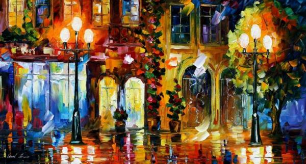 Night Doors by Leonid Afremov