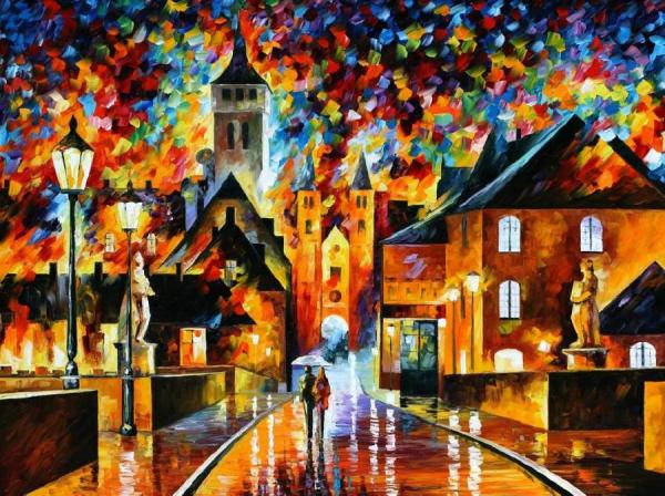 Night In The Old City by Leonid Afremov