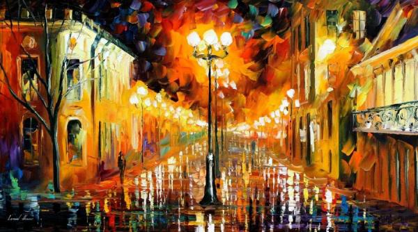 Night Mystery by Leonid Afremov Oil Painting Reproductions