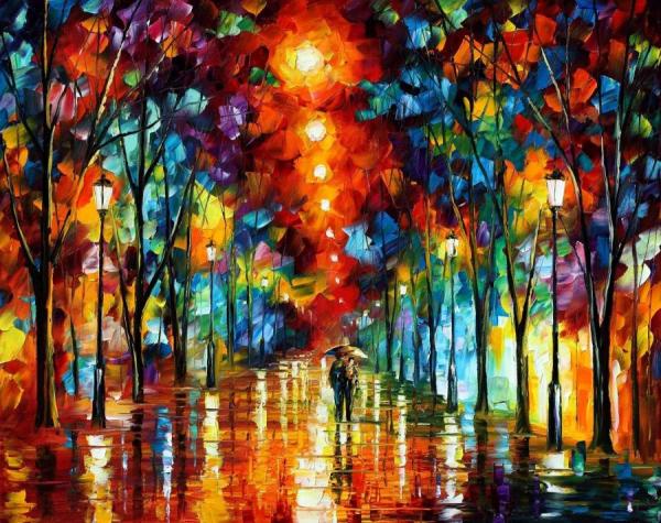 Night Park by Leonid Afremov